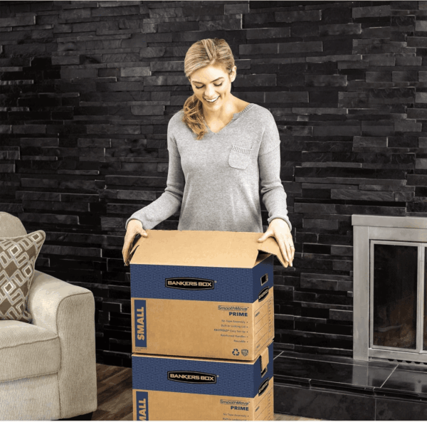 Small Prime Moving Box 10 Pack, Reinforced Handles, Tape-Free Assembly, Attached Lid, 16-In X 12-In X 12-In (0062716) - Image 5