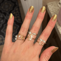 Gold Stackable Rings for Women Gifts Trendy Stuff Simple Star Moon Heart Knuckle Rings Set Boho Rings Cute Stuff Birthday Gifts Gold Rings Pack Jewelry Easter Basket Essentials Stuffers - Image 7