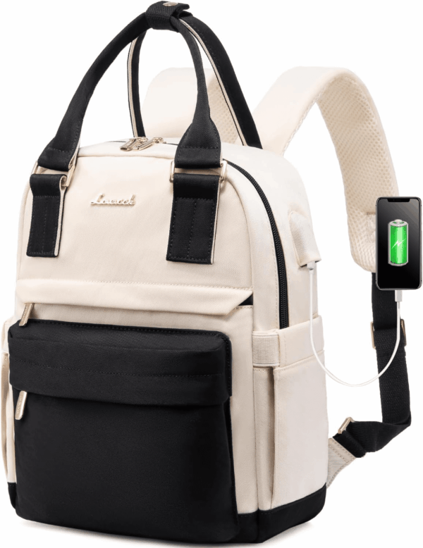 Mini Backpack for Women Stylish Waterproof Backpack Purse with USB Port, Cute Bookbag for College School Travel