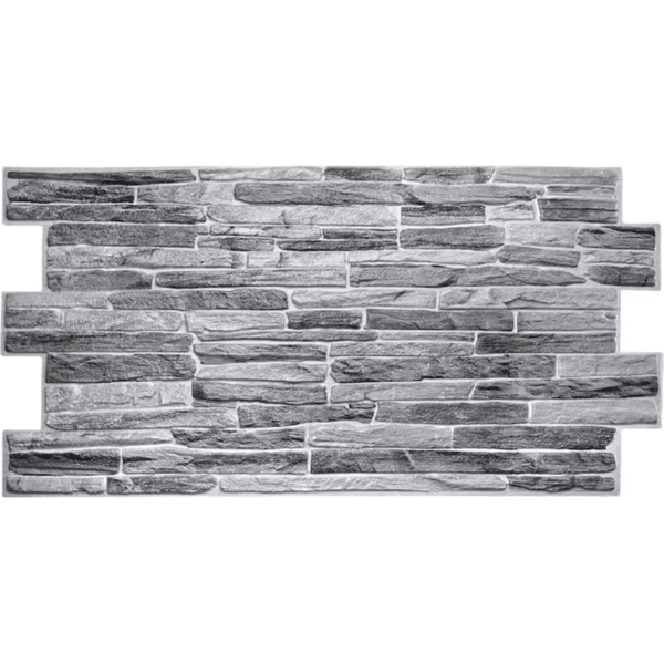 40-In X 20-In Embossed Dark Grey PVC Wall Panel Abstract - Image 4