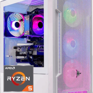 Skytech Archangel Gaming PC Desktop, Ryzen 5 5500 3.6 Ghz (4.2Ghz Turbo Boost), NVIDIA RTX 3050 (6GB) 6GB GDDR6, 1TB SSD, 16GB DDR4 RAM 3200, 650W Gold PSU, Wi-Fi, Win 11 Home