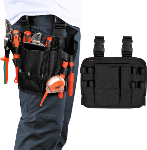 Tool Pouch Holster with Belt Clip around Your Leg, Electrician Multifunctional Repair Bag, Utility Mini Organizer for Automotive Craftsman Carpenter Construction