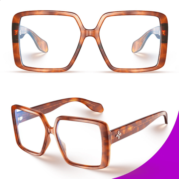 Oversized TR90 Blue Light Blocking Glasses Fashion Accessories Non Prescription for Women Harvard - Image 5