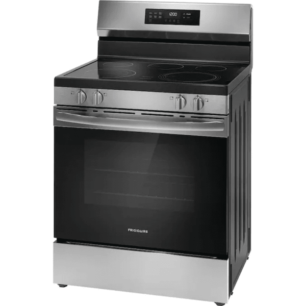 30-In Glass Top 5 Burners 5.3-Cu Ft Freestanding Electric Range Fingerprint Resistant Stainless Steel ) - Image 4