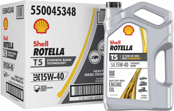 T5 Synthetic Blend 15W-40 Motor Oil, 1 Gallon (3 Pack)