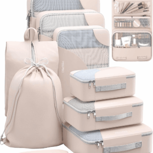 Travel Essentials ALL INCLUDED 10 Set Durable Packing Cubes for Suitcases, UPGRADED Anti-Tear Stitching, NEW Improved Luggage Packing Organizers for Travel Accessories