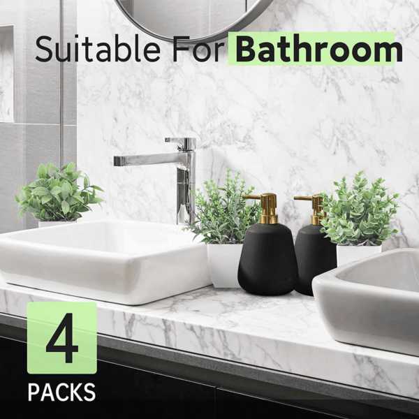 4 Pack Fake Plants Mini Artificial Greenery Potted Plants for Home Decor Indoor Office Table Room Farmhouse Bathroom Decor - Image 5
