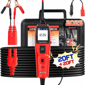 Powerscan Automotive Circuit Tester, Power Circuit Probe Tool, 12-24V Electrical Short Open Breaker Circuit Finder, AC/DC Current Resistance, Duty Cycle, & 20FT Extension Cord, for 99% Cars