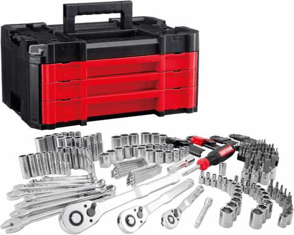 VERSASTACK Mechanics Tool Set, 1/4 In, 3/8 In, and 1/2 in Drive, 230 Piece (CMMT45306)