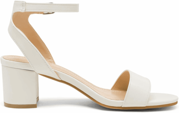 Women'S Open Toe Ankle Strap Low Block Chunky Heels Sandals Party Dress Pumps Shoes - Image 3