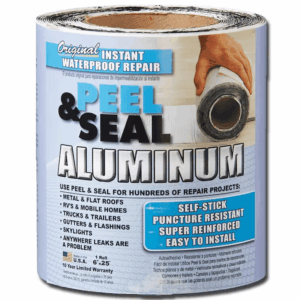Instant Waterproof Repairs 6-Inches X 25-Feet Silver Aluminum Self-Adhesive Roll Flashing