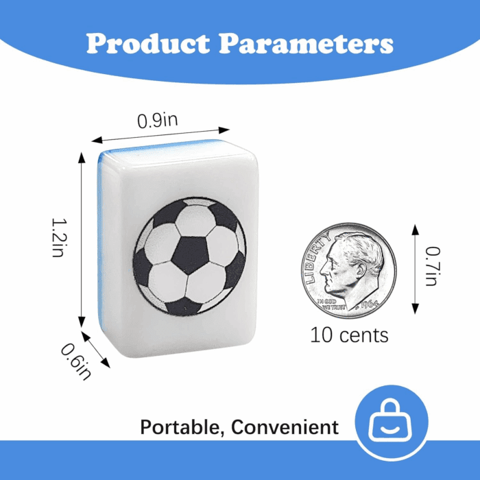 Seaside Escape Game Blocks， Mahjong Tile Game Sets with 65 Tiles 30Mm Flag and Ball Pattern with Handbag for Spring Picnic Party Gift. - Image 4