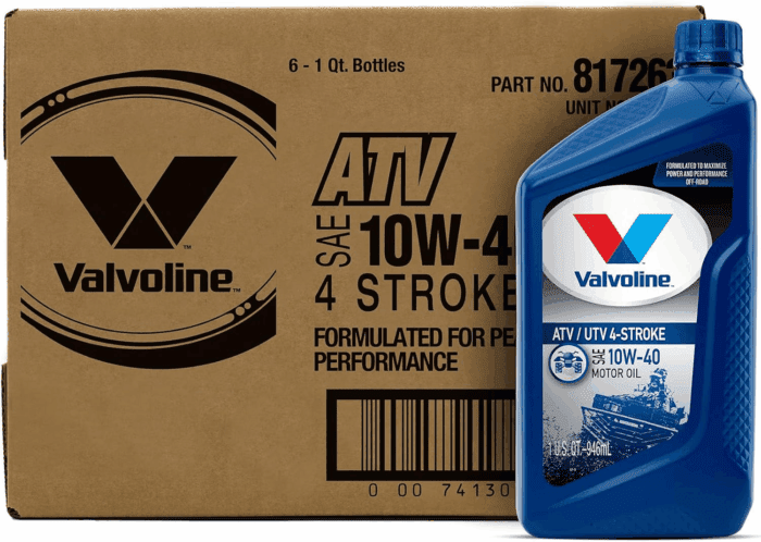 4-Stroke ATV/UTV SAE 10W-40 Motor Oil 1 QT, Case of 6