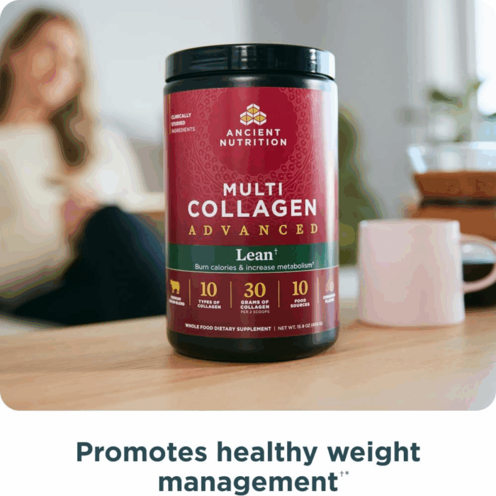 Advanced Hydrolyzed Collagen Peptides Powder Protein Lean with Probiotics and Vitamin C, Cinnamon, for Women & Men, Supports Healthy Weight Management & Muscle Building, 25 Servings - Image 5