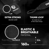 ® Boxing Handwraps 160 Inches Semi-Elastic Hand Wraps with Thumb Loop for Boxing, MMA, Muay Thai & Martial Arts - Image 2