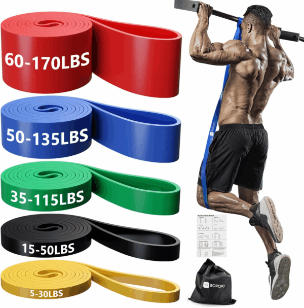 Resistance Bands, Resistance Bands for Working Out, Pull up Assistance Bands Set for Men & Women, Exercise Bands for Home Workouts, Body Stretching, Physical Therapy, Muscle Training