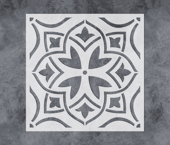 Reusable Tile Stencil 12X12Inch Large Floor Stencils for Painting Floors Wall Stencils for Painting Concrete Stencils for Patio Paint Stencils for Walls and Floors, Style 6