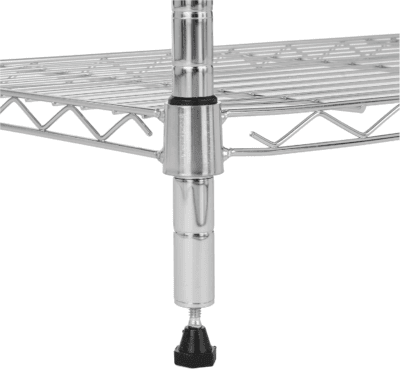 4-Shelf Adjustable, Storage Shelving Unit, (200 Pound Loading Capacity per Shelf), Steel Organizer Wire Rack, 13.4"D X 23.2"W X 48"H, Chrome - Image 3