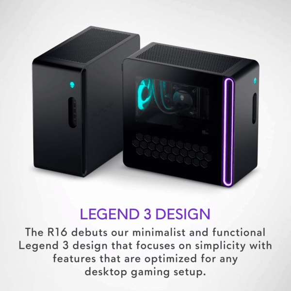 Aurora R16 Liquid Cooled Gaming Desktop - Intel Core I9-14900F Processor, 32GB DDR5 RAM, 1TB SSD + 1TB HDD, NVIDIA Geforce RTX 4070 SUPER 12GB GDDR6X, Windows 11 Home, Onsite Service - Black - Image 3
