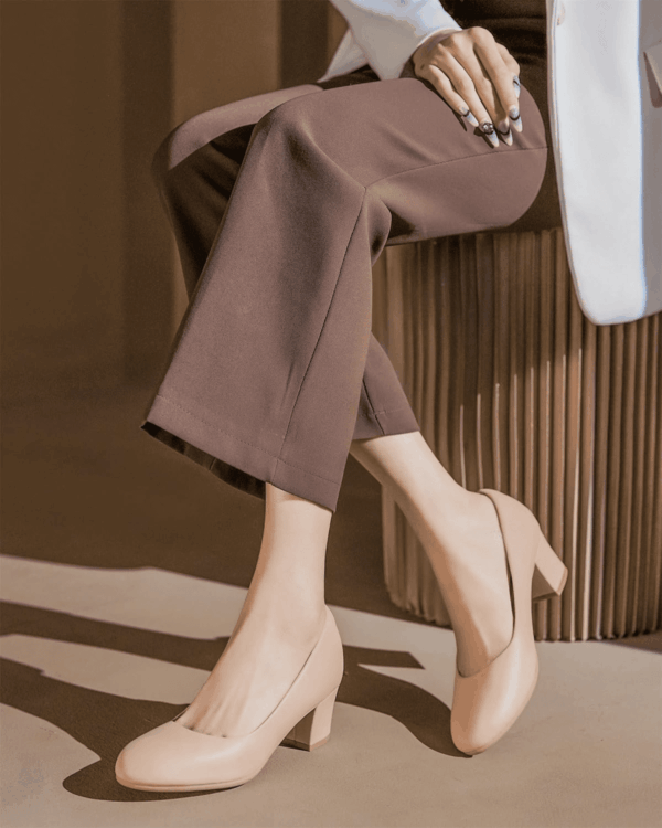 2 Inch Low Block Heel Pumps for Women round Closed Toe Chunky Heels Comfortable Dress Shoes Office Work Formal - Image 2