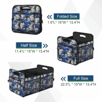 Car Trunk Organizer with 72L Large Capacity Waterproof Collapsible and 11 Pockets, Trunk Organizer for Car Suv/Jeep/Sedan, Large Size, Blue Camouflage - Image 4