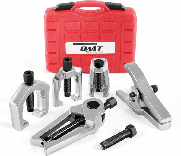 OMT 5-In-1 Ball Joint Separator, Pitman Arm Puller, Tie Rod End Tool Set for Front End Service, Splitter Removal Kit (RD06)