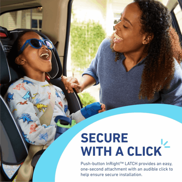 Slimfit 3 in 1 Convertible Car Seat Slim & Comfy Design Saves Space in Your Back Seat, Redmond - Image 6