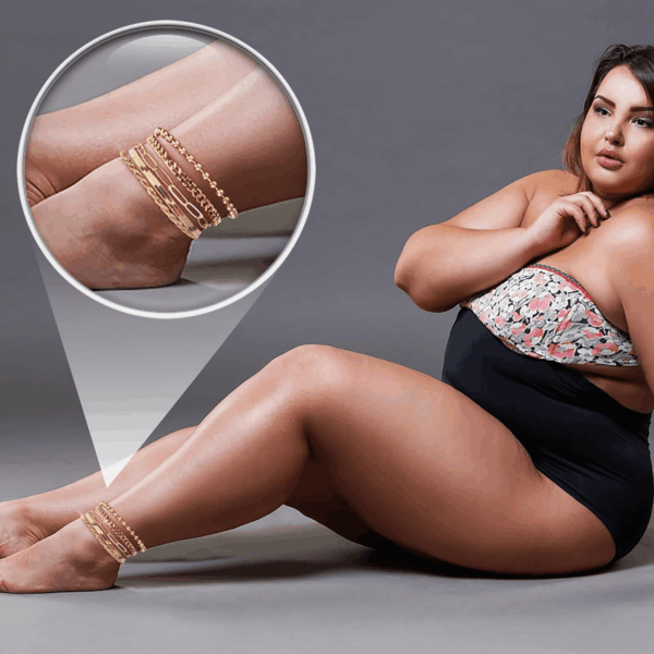 Extra Large Anklets for Women Large Ankle, 14K Real Gold Dainty Anklets for Women Waterproof, 10"+2" Adjustable Large Ankle Bracelets for Women plus Size, Ankle Bracelets for Women Trendy - Image 3