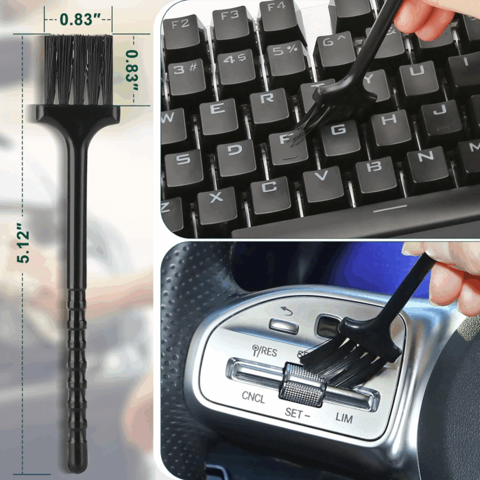 Car Interior Duster Detail Brush Cleaning Gel Kit, Soft Dash Vent Dusting Slime Putty Detailing Brushes Accessories Essentials Supplies Tools for Auto,Truck,Suv,Rv - Image 8