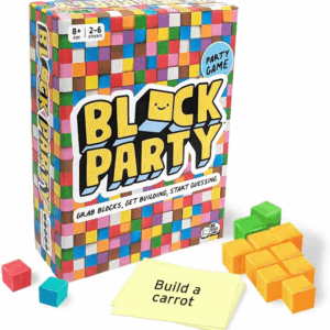 Block Party: Colourful Block Building Family Board Game for Kids Aged 8+, Adults, Teens