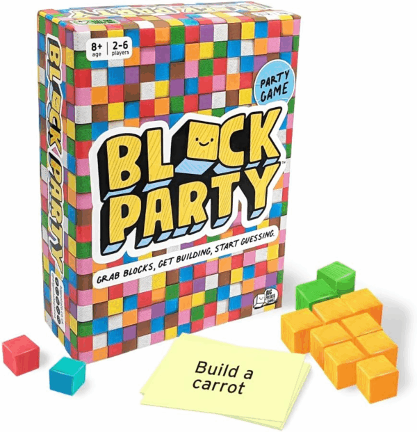 Block Party: Colourful Block Building Family Board Game for Kids Aged 8+, Adults, Teens