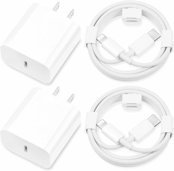 Iphone Charger Fast Charging,[Mfi Certified] 2Pack 20W Type C Fast Charger Block with 6FT USB C to Lightning Cable Compatible for Iphone 14/13/12/11 Pro Max/Xs Max/Xr/X,Ipad