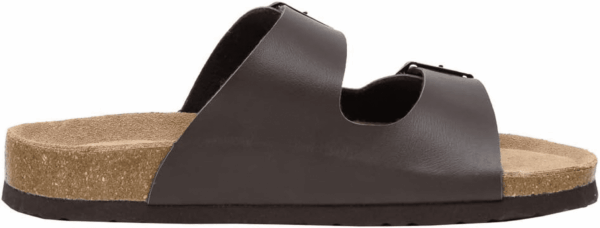 Lane Cork Footbed Sandals for Women – Comfortable Double Buckle Slip-On with Genuine Suede Footbed & Arch Support Slides for Women Footwear - Image 7