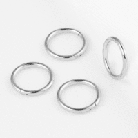 4Pcs 16G 18G 20G Surgical-Steel-Piercing-Ring-Nose-Rings-Hinged-Hoop-Earrings,6Mm 8Mm 10Mm 12Mm Seamless Stainless Steel Clicker Eyebrow Septum Piercing Hoop,Sliver Black Gold Rose Gold Rainbow Body Jewelry Set - Image 2