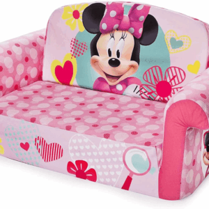 , Children'S 2 in 1 Flip Open Foam Sofa, Minnie Mouse, by Spin Master