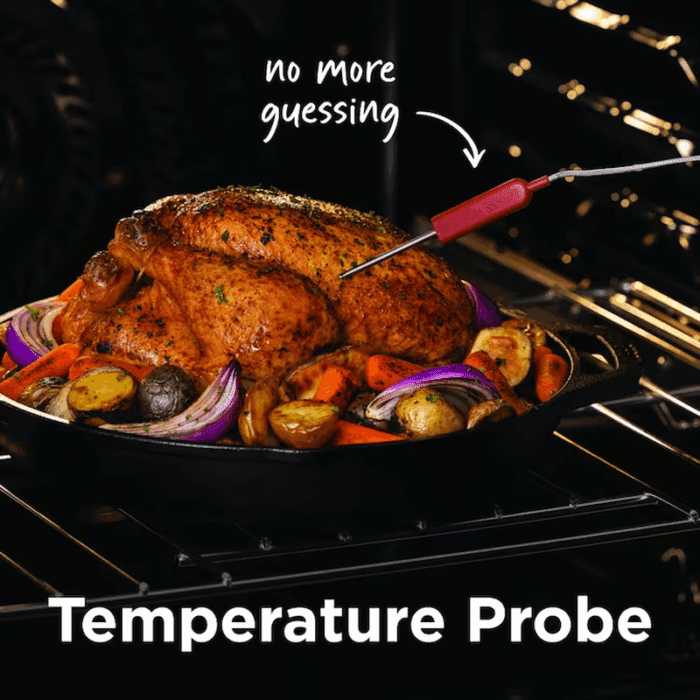 Gallery 30-In Glass Top 5 Burners 6.2-Cu Ft Air Fry Convection Oven Slide-In Electric Range Fingerprint Resistant Stainless Steel ) - Image 14
