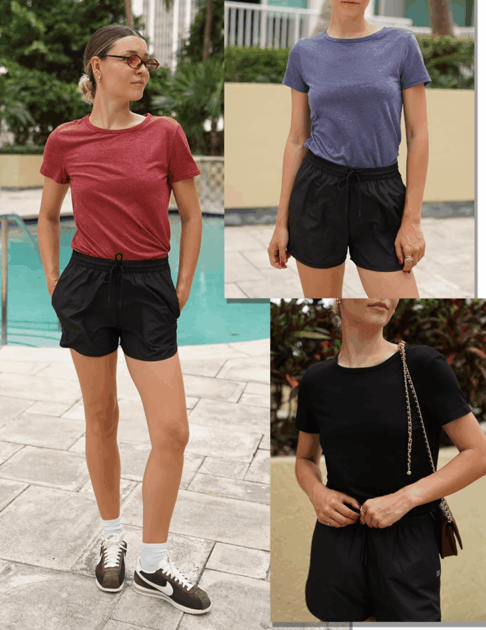 Womens 3 Pack T Shirts Basic Short Sleeve Tees Crewneck Fashion Tops Loose - Image 5