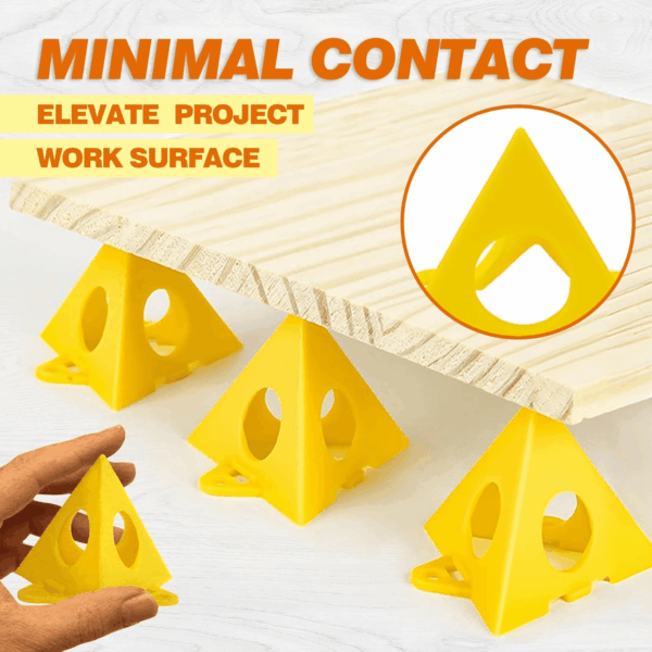 Painters Painting Pyramid Stands: 32Pcs Cabinet Doors Risers & Painting - Paint Triangle Stands Mini Cones Tripods for Canvas Support & Pouring - Art DIY Projects Household Essemtials - Image 4