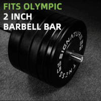 Olympic Bumper Plates, 2" Weight Plates for Strength Training & Weightlifting, Pairs, Sets or Sets with 7FT Barbell, Multiple Options - Image 4