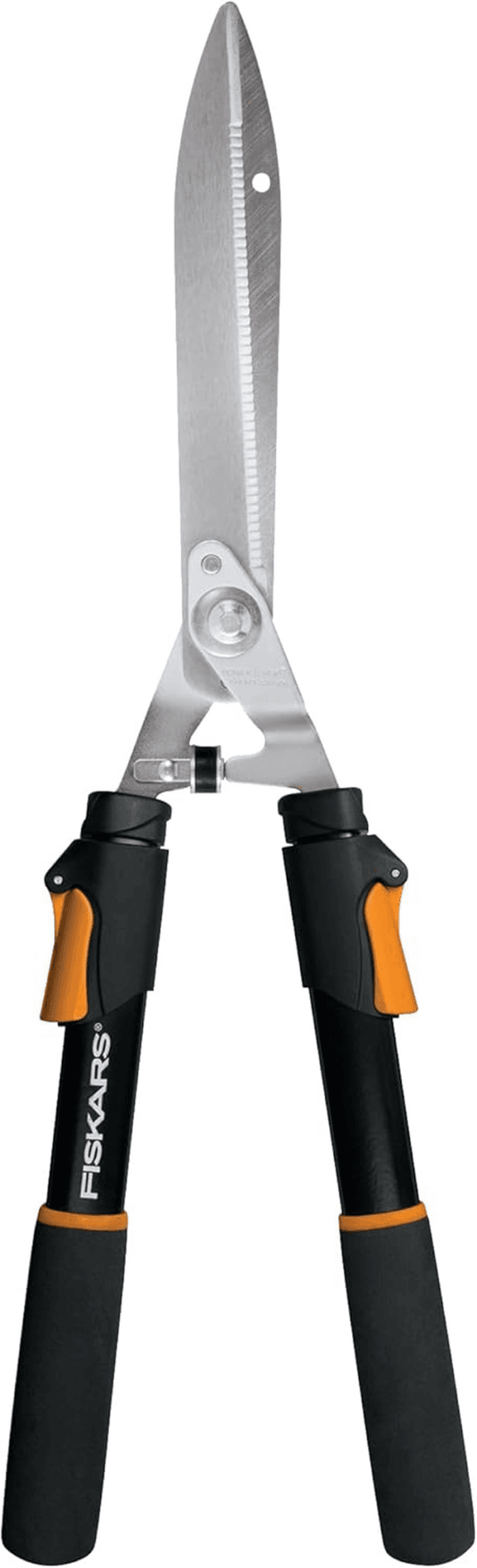 Power-Lever Hedge Shears - 25"-33" Extendable Handle - Plant Cutting Scissors - Yard and Garden Tools - Orange/Black