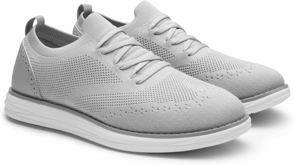 Men'S Knitflex Smartcraft Mesh Oxfords Sneakers Casual Dress Lace-Up Lightweight Walking Shoes - Image 3