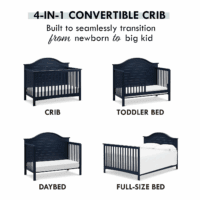 Nolan 4-In-1 Convertible Crib in Navy, Greenguard Gold Certified - Image 5
