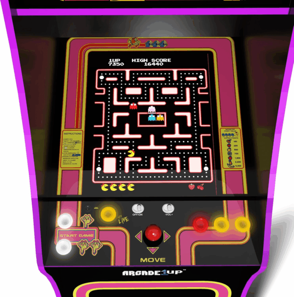 Ms. Pacman Deluxe Black Variant Arcade Machine, Built for Your Home, with 5-Foot Tall Full-Size Stand-Up Cabinet, 14 Classic Games, and 17-Inch Screen - Image 4