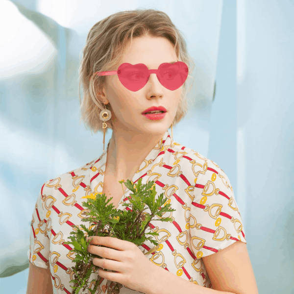 Heart Shaped Party Glasses - 3 Pairs, Colorful Sunglasses - Image 4