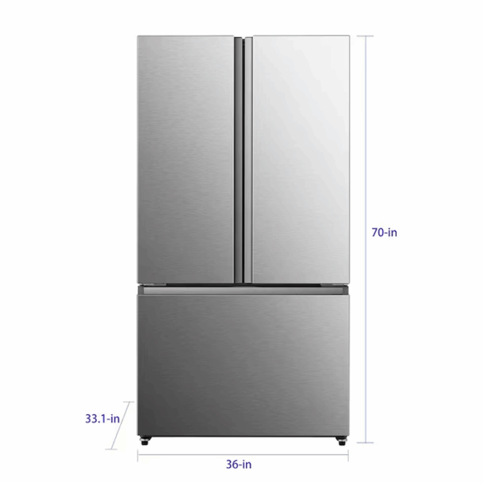 Pureflat Standard-Depth 26.6-Cu Ft 3 -Door French Door Refrigerator with Ice Maker with Water Dispenser ( Fingerprint Resistant Stainless Steel ) ENERGY STAR Certified - Image 5