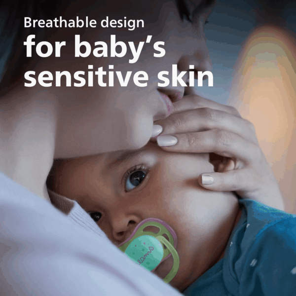 Philips  Ultra Air Pacifier - 4 X Light, Breathable Glow-In-The-Dark Baby Pacifiers for Babies Aged 6-18 Months, BPA Free with Sterilizer Carry Case, SCF376/08 - Image 8