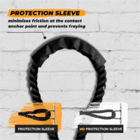 1.5/2 Inch Battle Ropes with Extra Protective Sleeve, Workout Ropes for Cross-Training Home Gym & Fitness Exercises, Strength Training - 30,40,50 Feet Lengths Available - Image 3