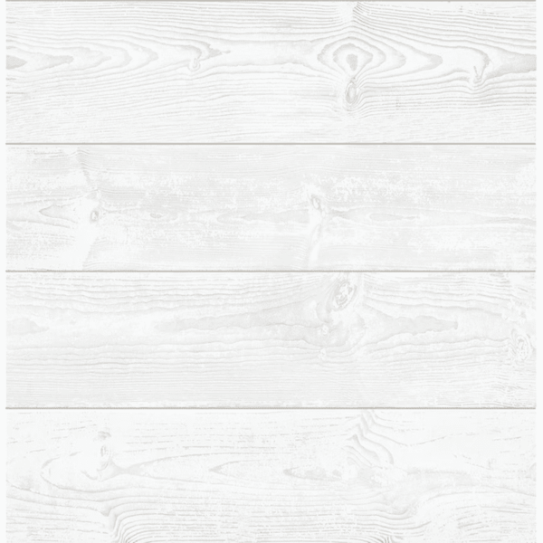 30.75-Sq Ft White Vinyl Textured Wood 3D Self-Adhesive Peel and Stick Wallpaper