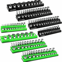 8PCS Magnetic Socket Organizer Set, Magnetic Socket Holder, 1/4", 3/8", 1/2" Socket Holds 171 Pieces Magnetic Socket Trays.