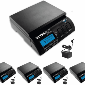 Ultraship 55Lb. Digital Scale Pro Savings for Pizzeria, Restaurant, Bakery, or Shipping Usage Battery or AC Operated 4-Pack